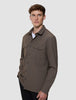 Essential Overshirt Saddle Brown Melange