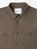 Essential Overshirt Saddle Brown Melange