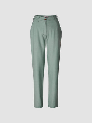 Essential Pants Straight Calm Green Melange