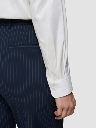 Essential Pants Straight Navy Pinstripe