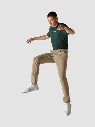 Essential Pants Slim Plaid Khaki