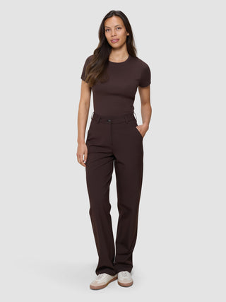 Women's Essential Pants Straight Espresso