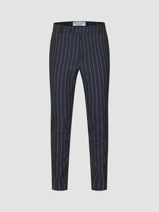 Essential Suit Pants Slim Navy Stripes