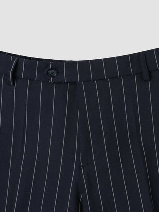 Essential Suit Pants Slim Navy Stripes