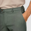 Essential Suit Pants Relaxed Fit Green Melange