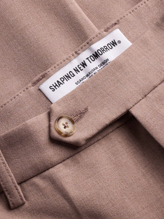 Essential Suit Pants Slim Dusty Lilac Melange