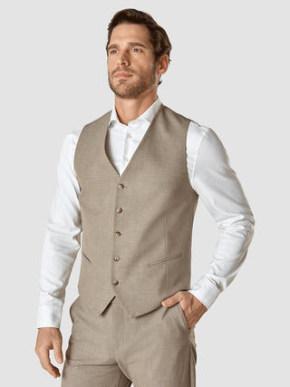 Essential Vest Beige Melange