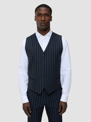 Essential Vest Navy Stripes