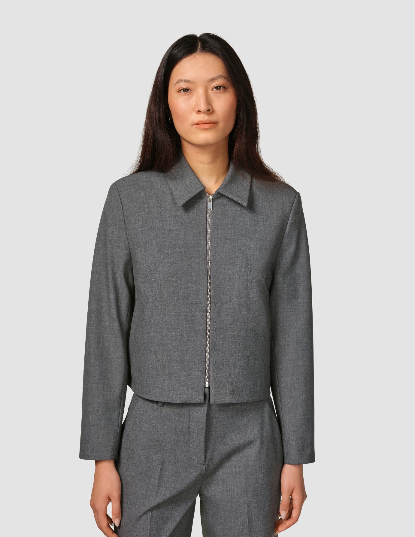 Essential Set Short Zip Jacket & Wide Pants