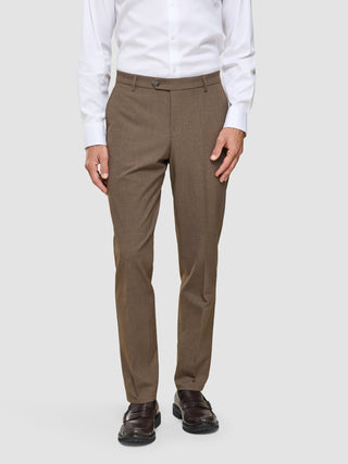 Essential Suit Pants Regular Saddle Brown Melange