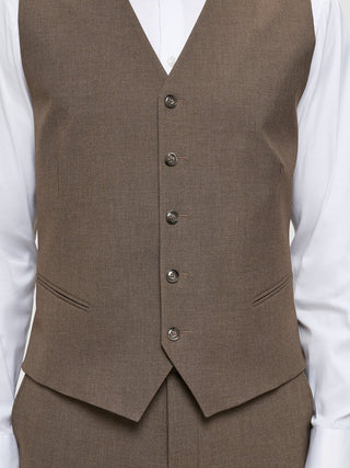 Essential Vest Saddle Brown Melange
