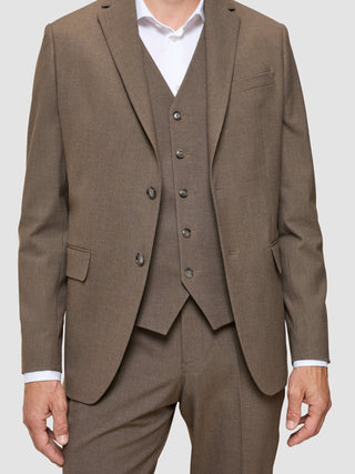 Essential Vest Saddle Brown Melange