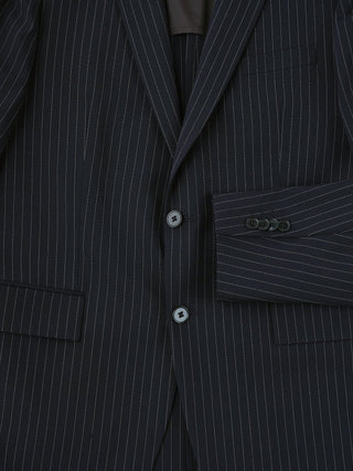 Essential Blazer Slim Navy Pinstripe