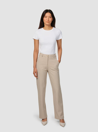 Essential Pants Straight Island Sand Pinstripe