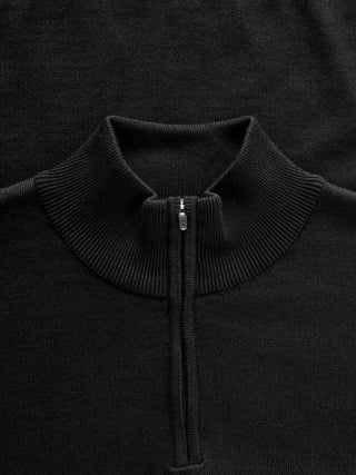 Everyday Knit Half Zip Black
