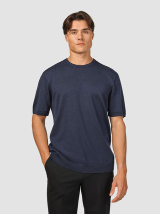 Everyday Knit Box Fit T-shirt Navy