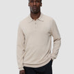 Everyday Knit Long Sleeve Polo Birchwood