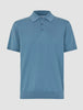 Everyday Knit Short Sleeve Polo Blue Mirage