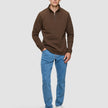 Everyday Half Zip Saddle Brown