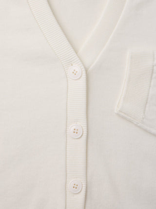 Fine Knit Cardigan Off White