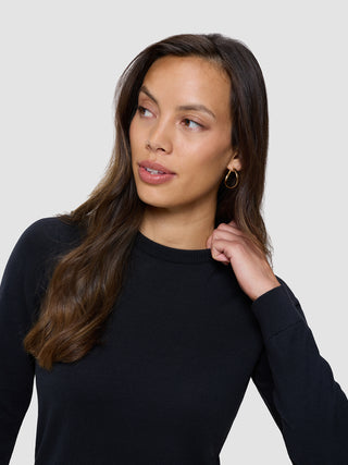 Fine Knit Crewneck Black