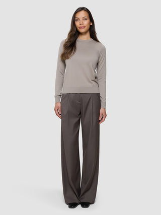 Fine Knit Crewneck Dark Sand