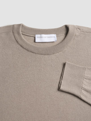 Fine Knit Crewneck Dark Sand