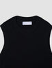 Women's Fine Knit Rib Vest Black
