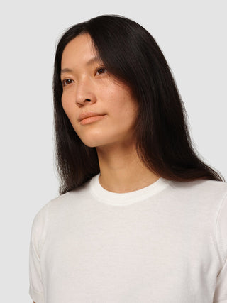 Fine Knit T-shirt Off White