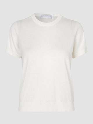 Fine Knit T-shirt Off White