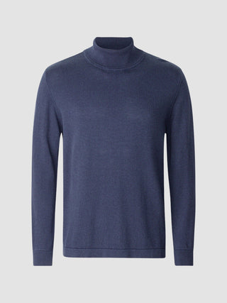 Fine Knit Turtleneck Navy