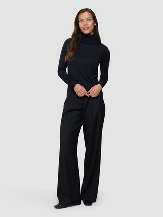 Fine Knit Turtleneck Black