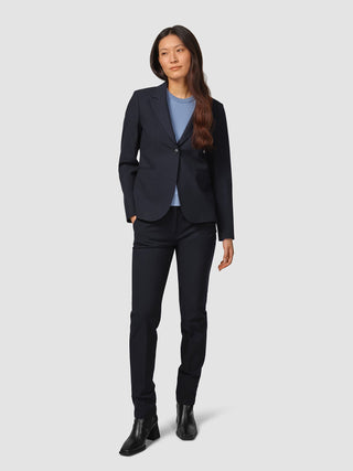 Essential Fitted Blazer Midnight Blue