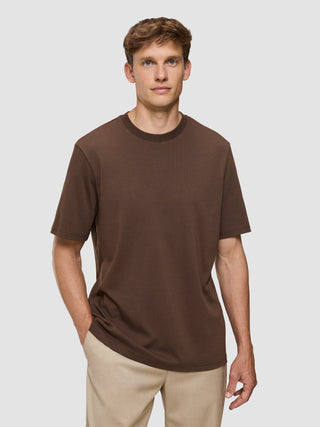 Heavy Box Fit T-shirt Saddle Brown