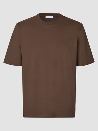 Heavy Box Fit T-shirt Saddle Brown
