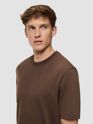 Heavy Box Fit T-shirt Saddle Brown