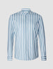 Lightweight Classic Shirt Bold Stripes Light Blue Regular