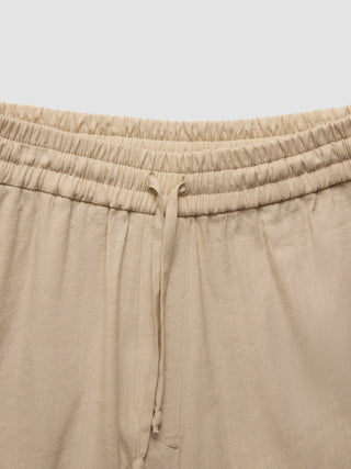 Women's Linen Pants Relaxed Sandy Beige