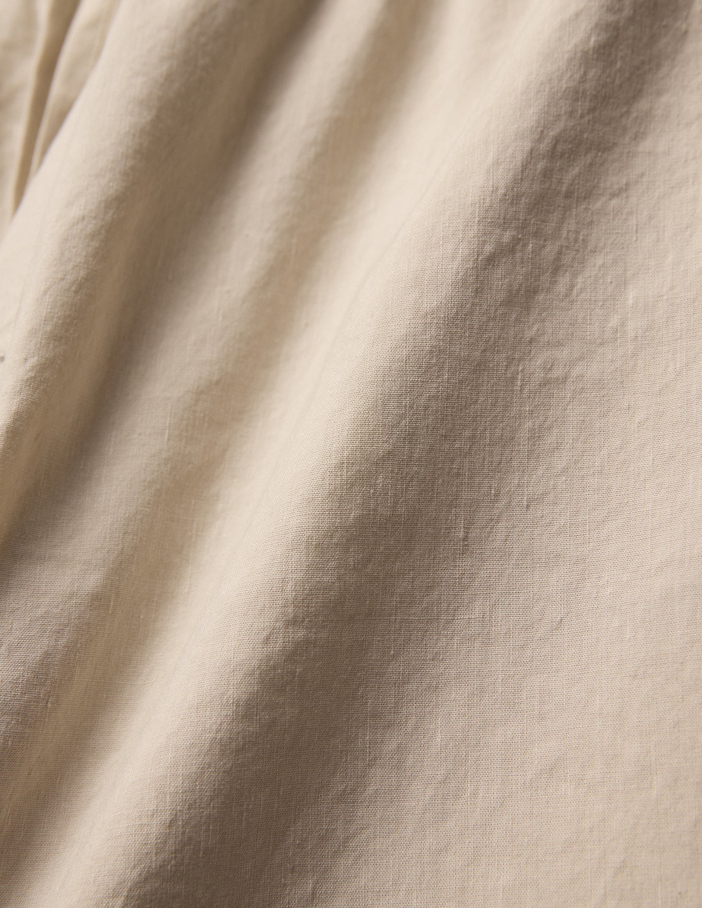 Linen Set Sandy Beige Short Sleeved Shirt & Relaxed Pants