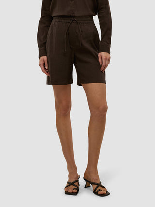 Women's Linen Shorts Relaxed Espresso