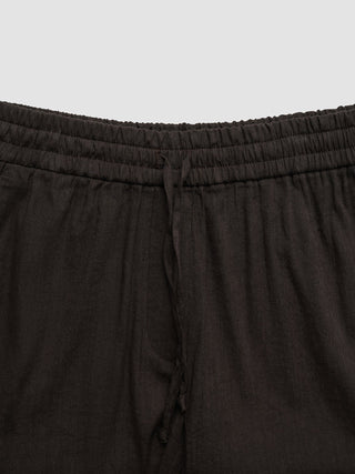 Women's Linen Shorts Relaxed Espresso