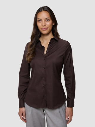 Women's Oxford Shirt Espresso Regular