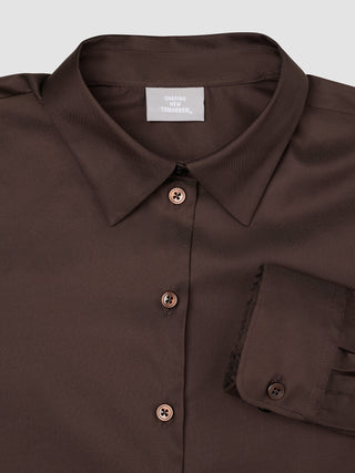 Women's Oxford Shirt Espresso Slim