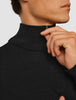 Premium Merino Half Zip Black