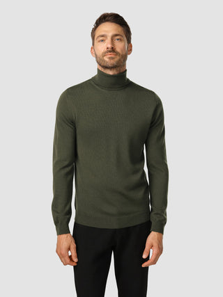 Premium Merino Turtleneck Nightfall Green