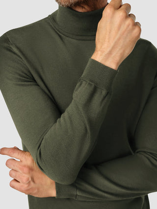 Premium Merino Turtleneck Nightfall Green