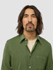 Refined Linen Long Sleeve Shirt Clover Green