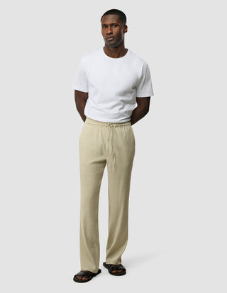 Refined Linen Pants Soft Sand