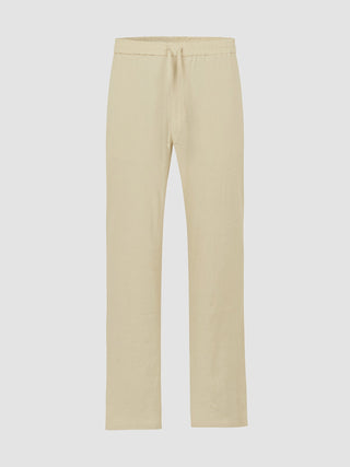 Refined Linen Pants Soft Sand