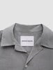 Refined Linen Bowling Short Sleeve Shirt Stone Grey